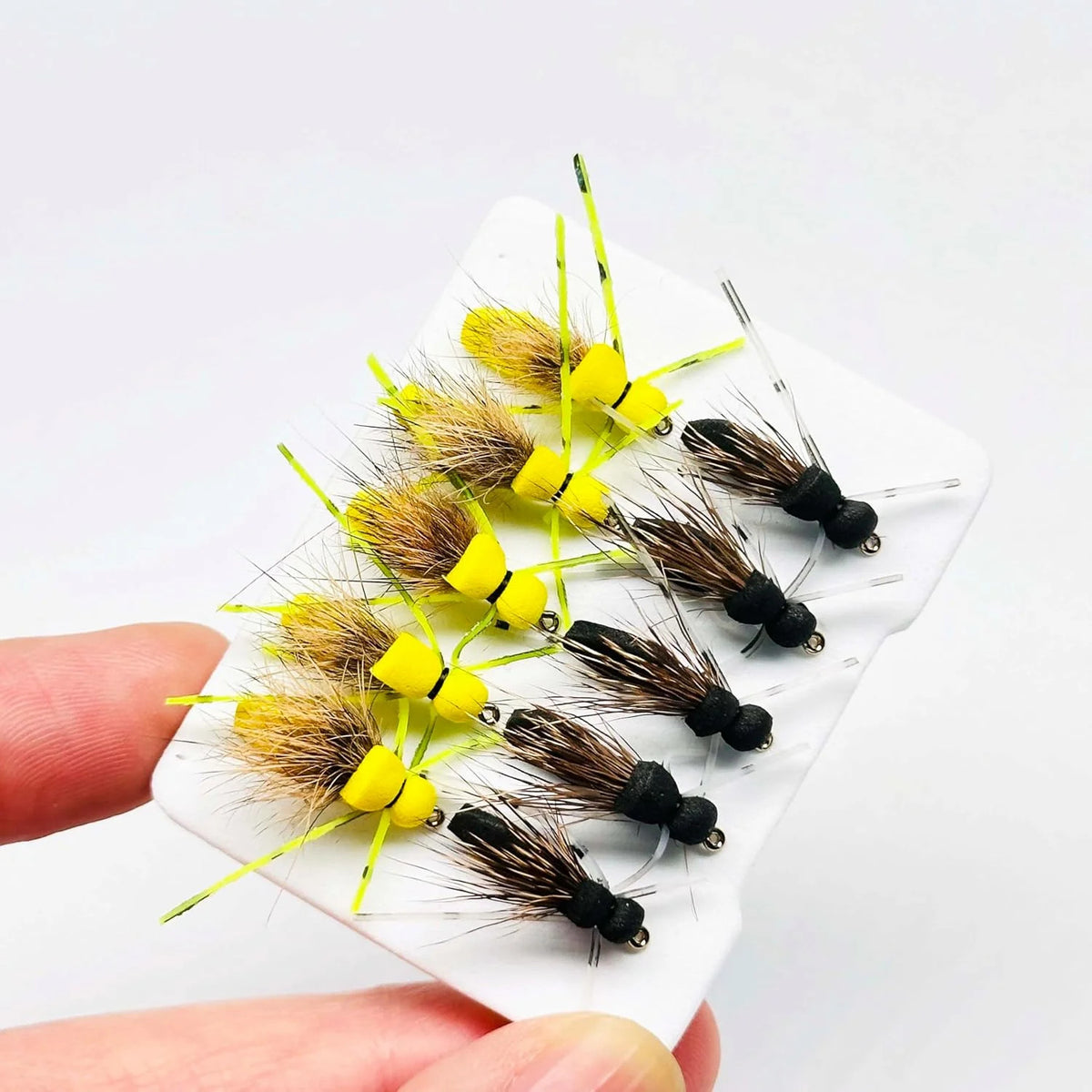 10 Pcs Fly Fishing Lures Dry Flies Mayfly Foam Body Topwater Baits for Trout Bass Salmon