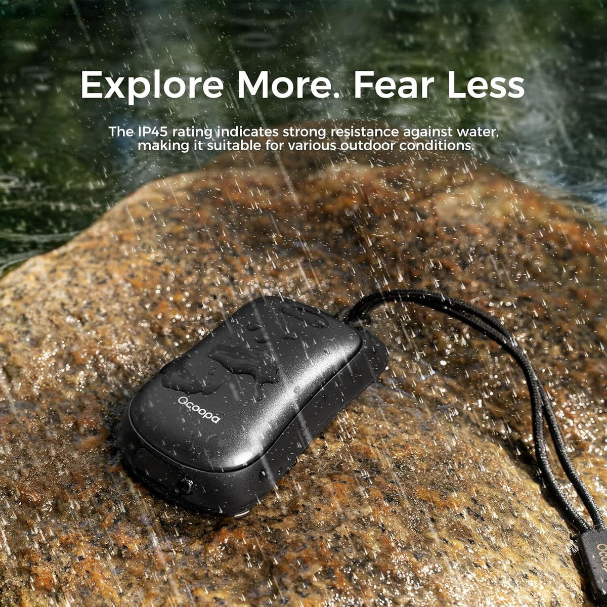 Rechargeable Portable Hand Warmer with Waterproof Heating for Outdoor Hiking and Camping