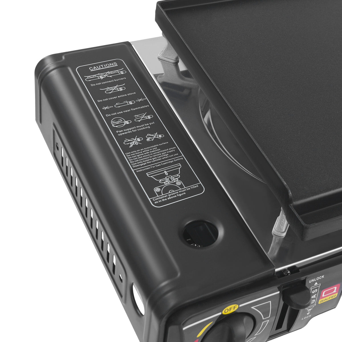 Portable Butane Camping Stove with Carrying Case - Dual Burner, 2100W