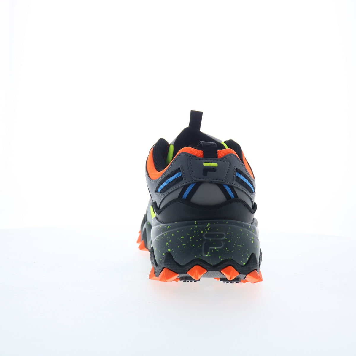 Men's Orange Leather Hiking Shoes - Trail Running Sneakers