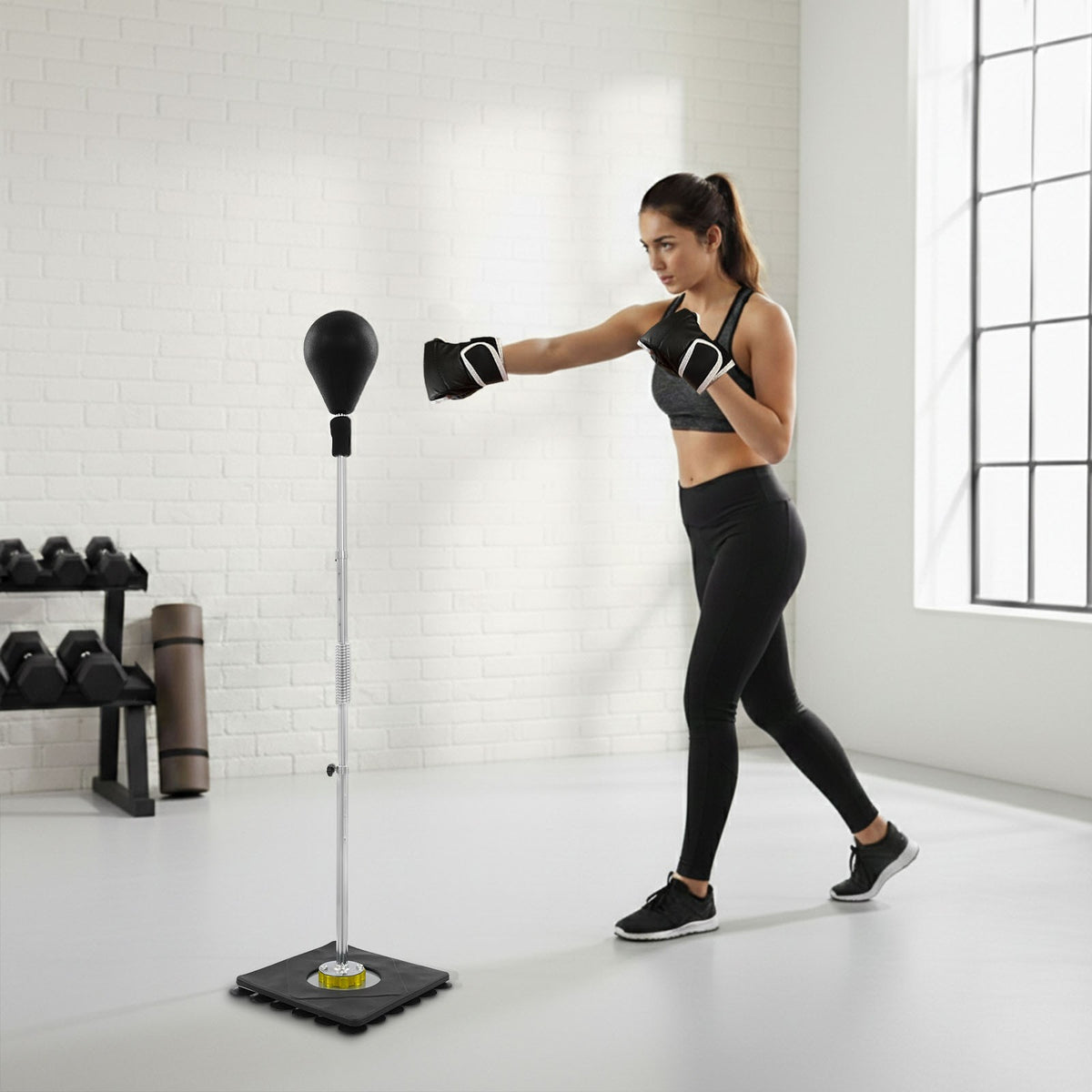 Adjustable Punching Bag with Suction Cup Base for Boxing & Martial Arts Training