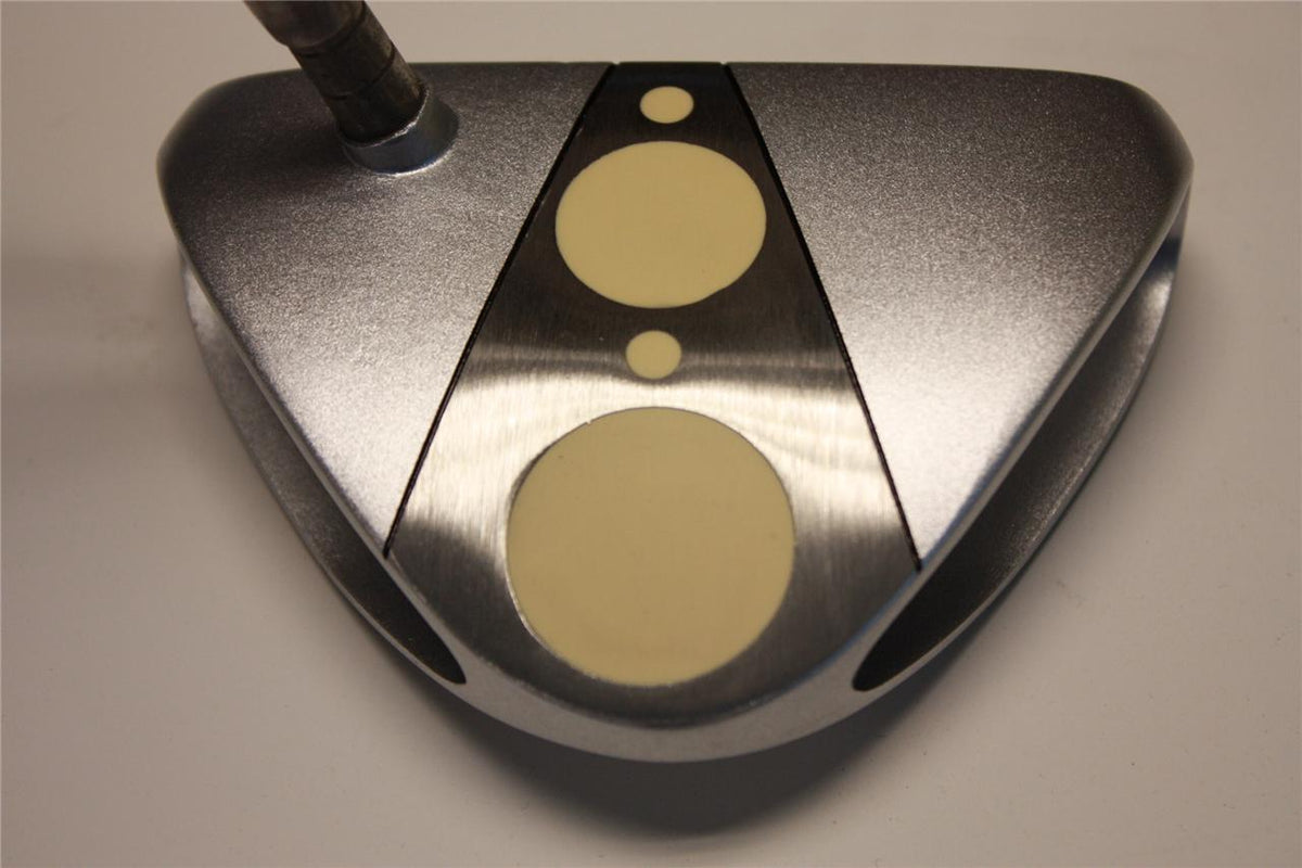Men's 34-Inch Stroke Master Golf Putter - Orange Mallet Club