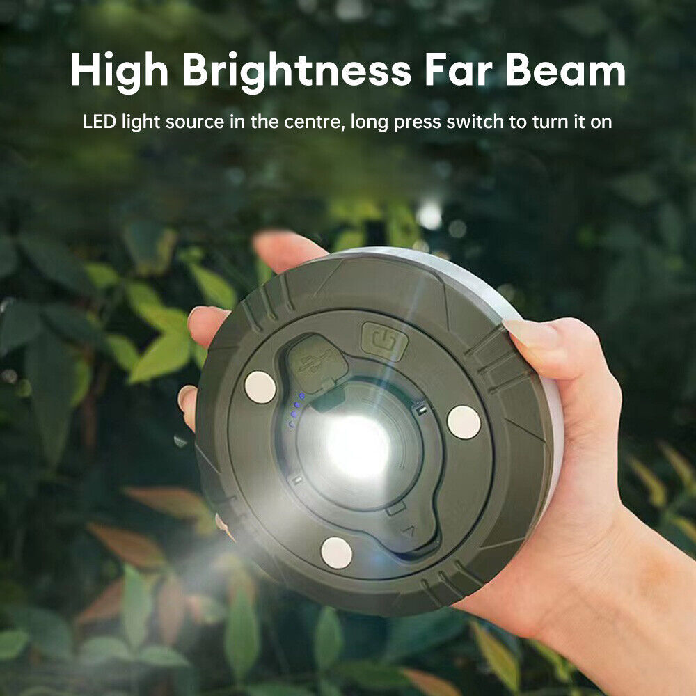 Rechargeable 33ft LED String Lights for Camping Tent & Home Decor - RGB Warm