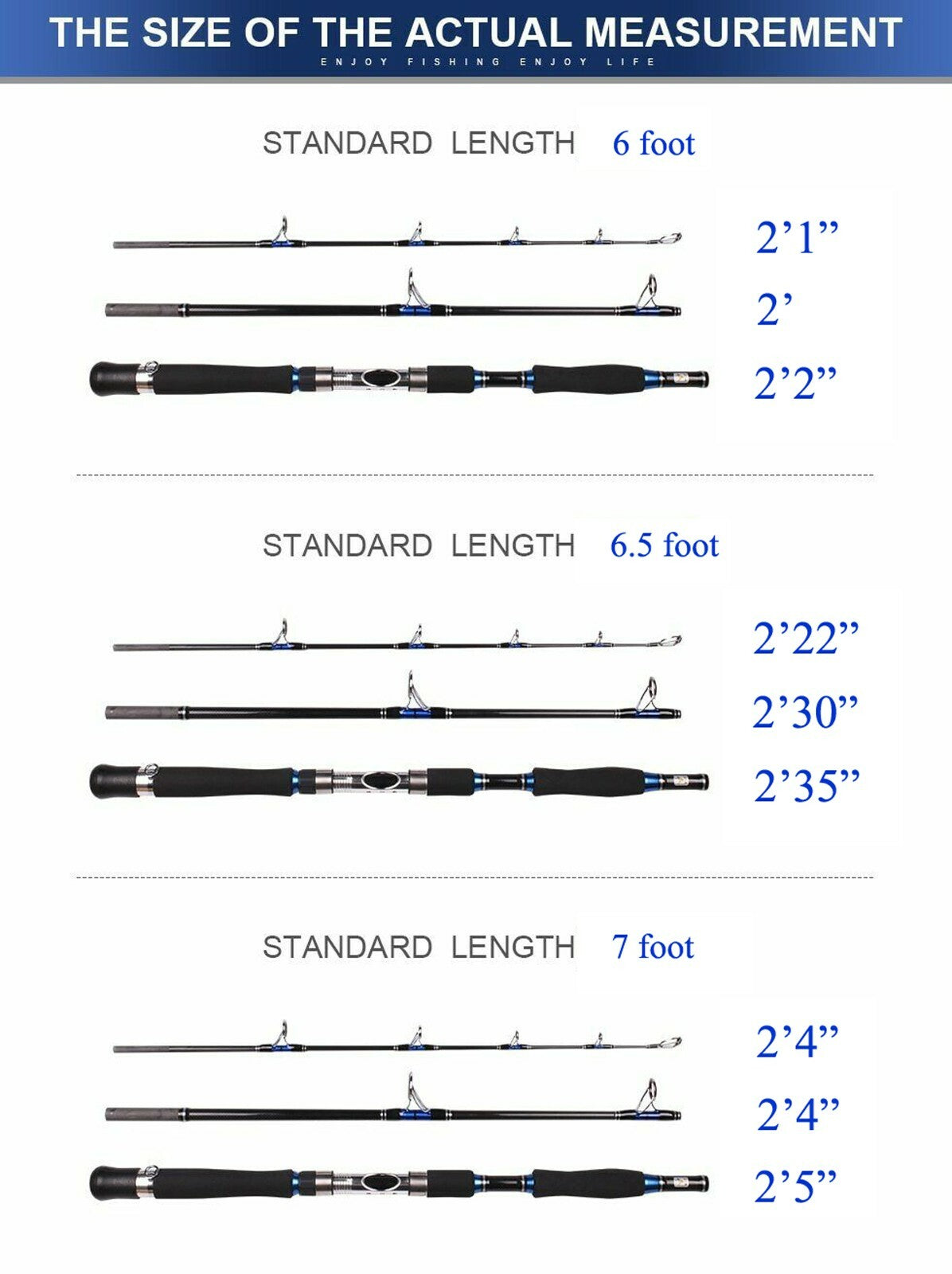 Saltwater Jigging Fishing Rod Carbon Fiber 30-50lb Spinning Rod - Multiple Lengths