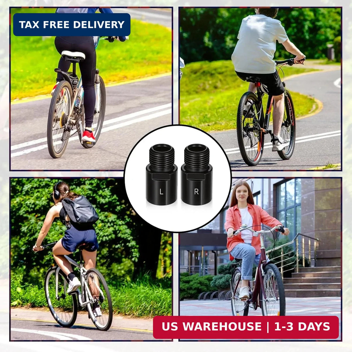 Bike Pedal Extenders 20mm for 9/16 inch Pedals, Black Steel Bicycle Adapter