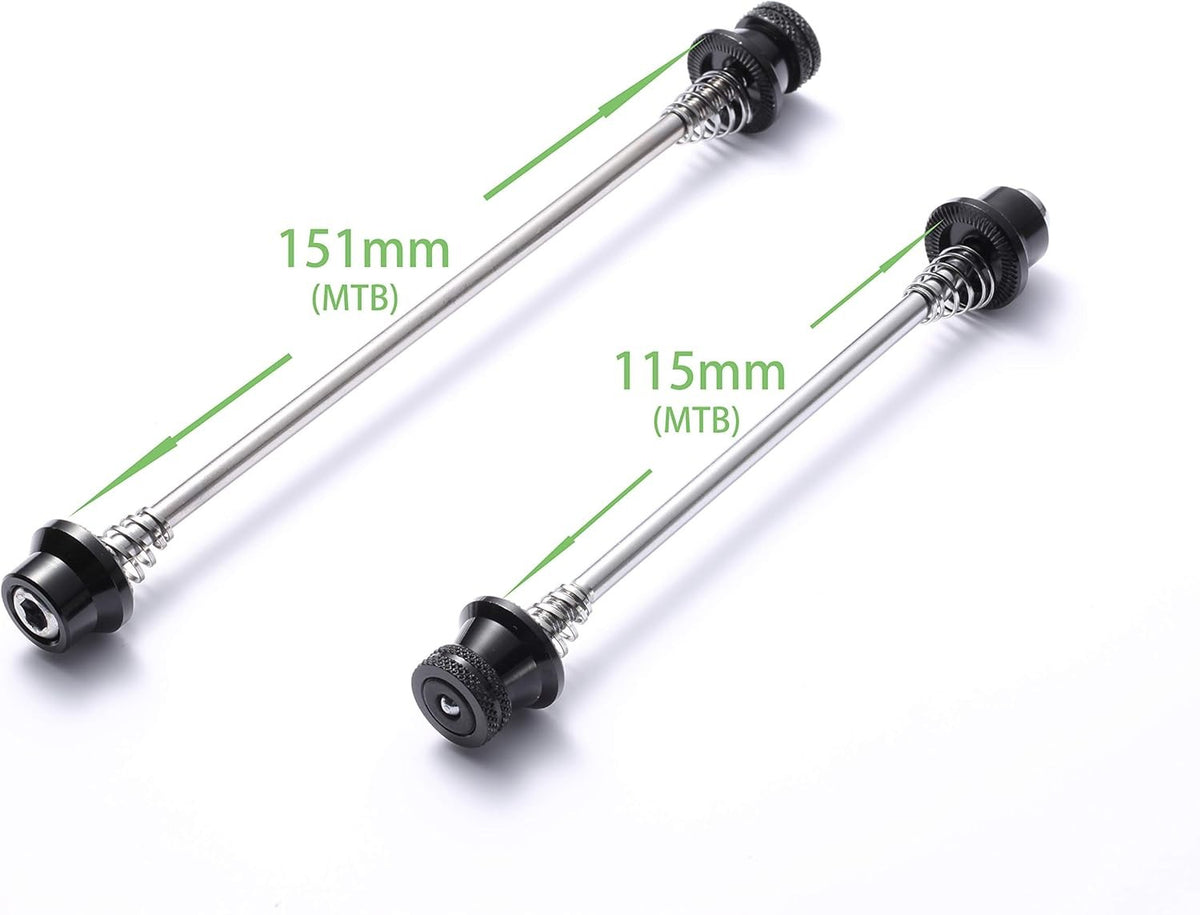 Bike Locking Skewers M5 Hex Head Anti Theft Quick Release Front/Rear 115-150mm