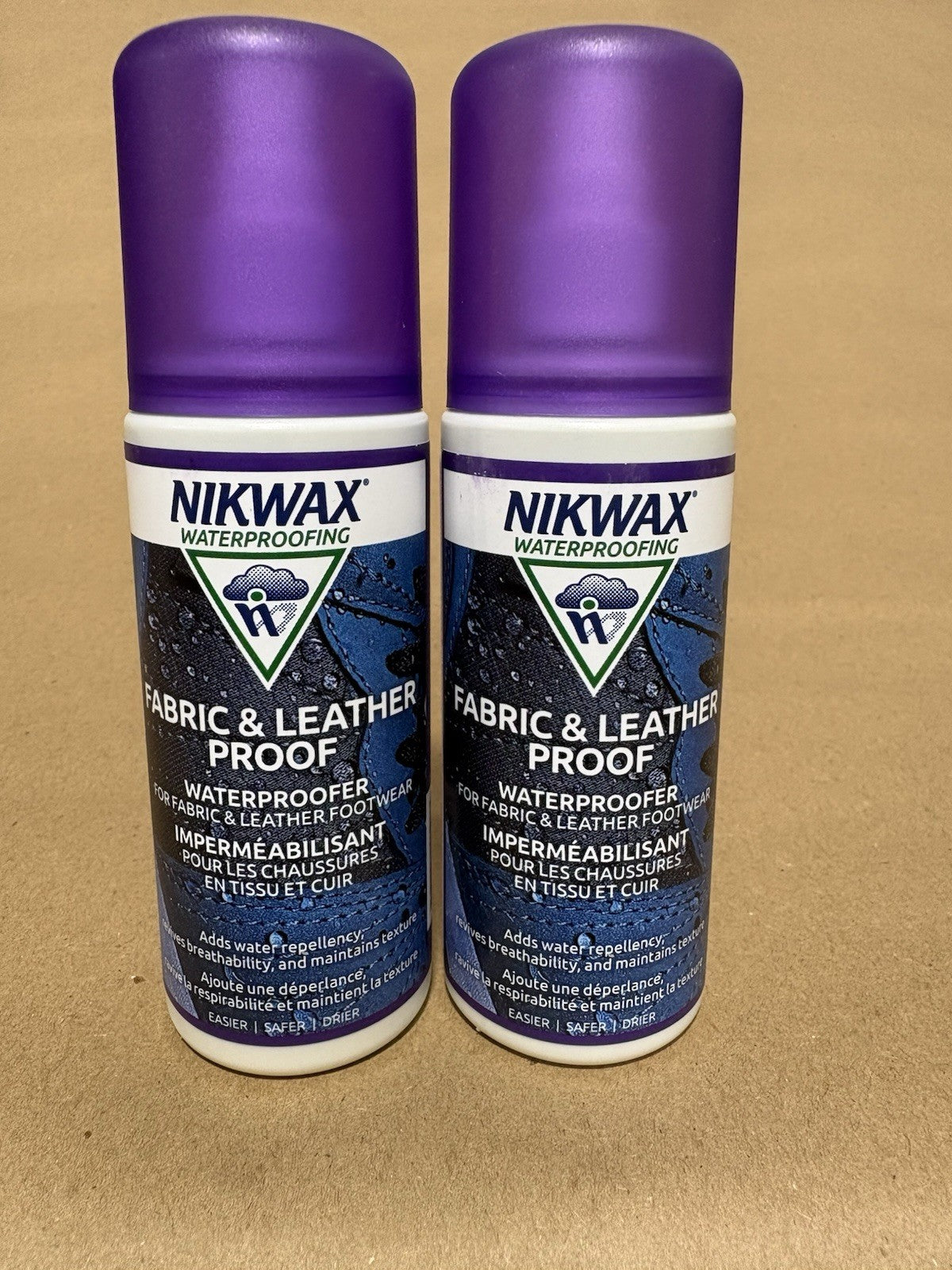 (2 Pack) Nikwax Waterproofing for Fabric & Leather Boots - 125ml, Transparent