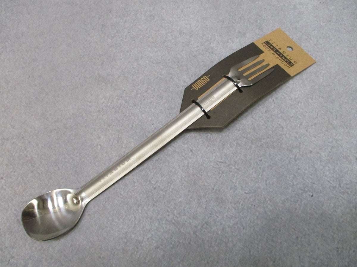 Titanium Camping Utensil Fork and Spoon Long Handle Lightweight Outdoor Tool