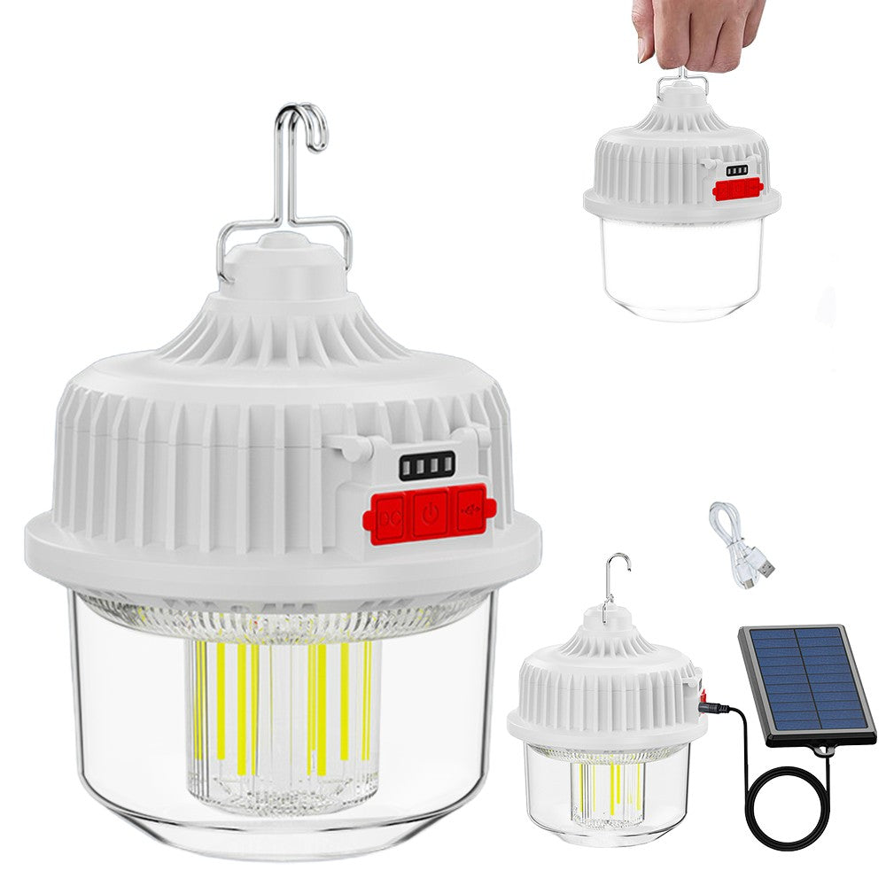 Solar Portable Rechargeable LED Camping Lantern with USB Charger - All Variants