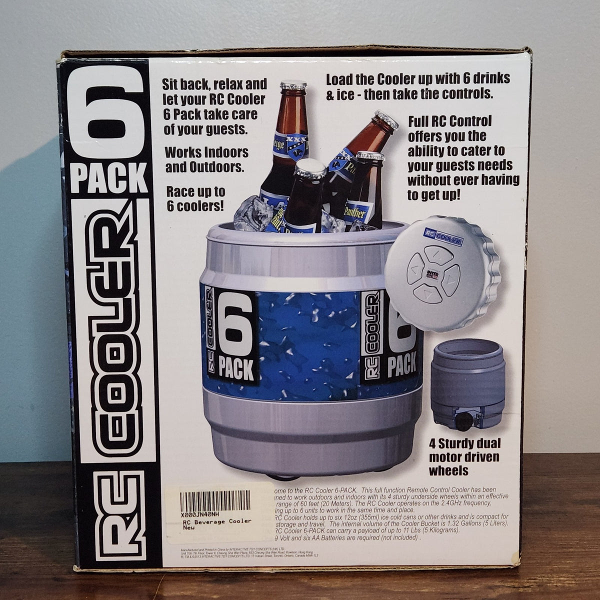Remote Control Rolling Cooler - RC Cooler 6 Pack - Battery Not Included