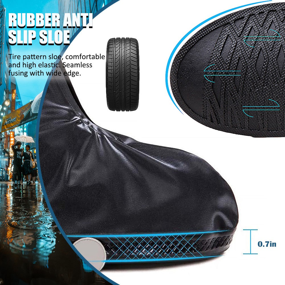 Waterproof Rubber Rain Boot Shoe Covers Reusable Anti-slip Protector