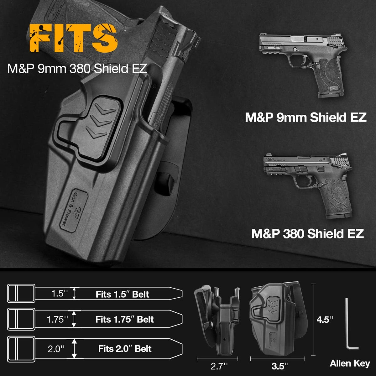 Holster for Smith & Wesson M&P Shield 380 EZ & 9mm EZ - Right Hand, Level II Retention