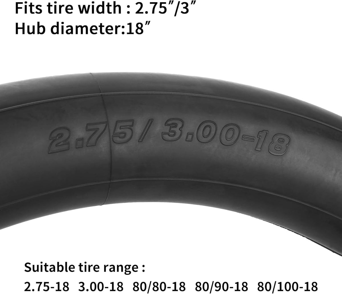 2 Pack 18-Inch Inner Tubes for Dirt Bikes with TR4 Valves - Heavy Duty