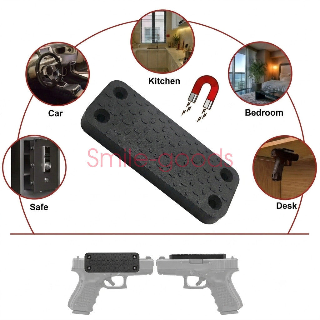 55lb Magnetic Gun Mount for Car Truck Wall Bed Concealed Pistol Holder