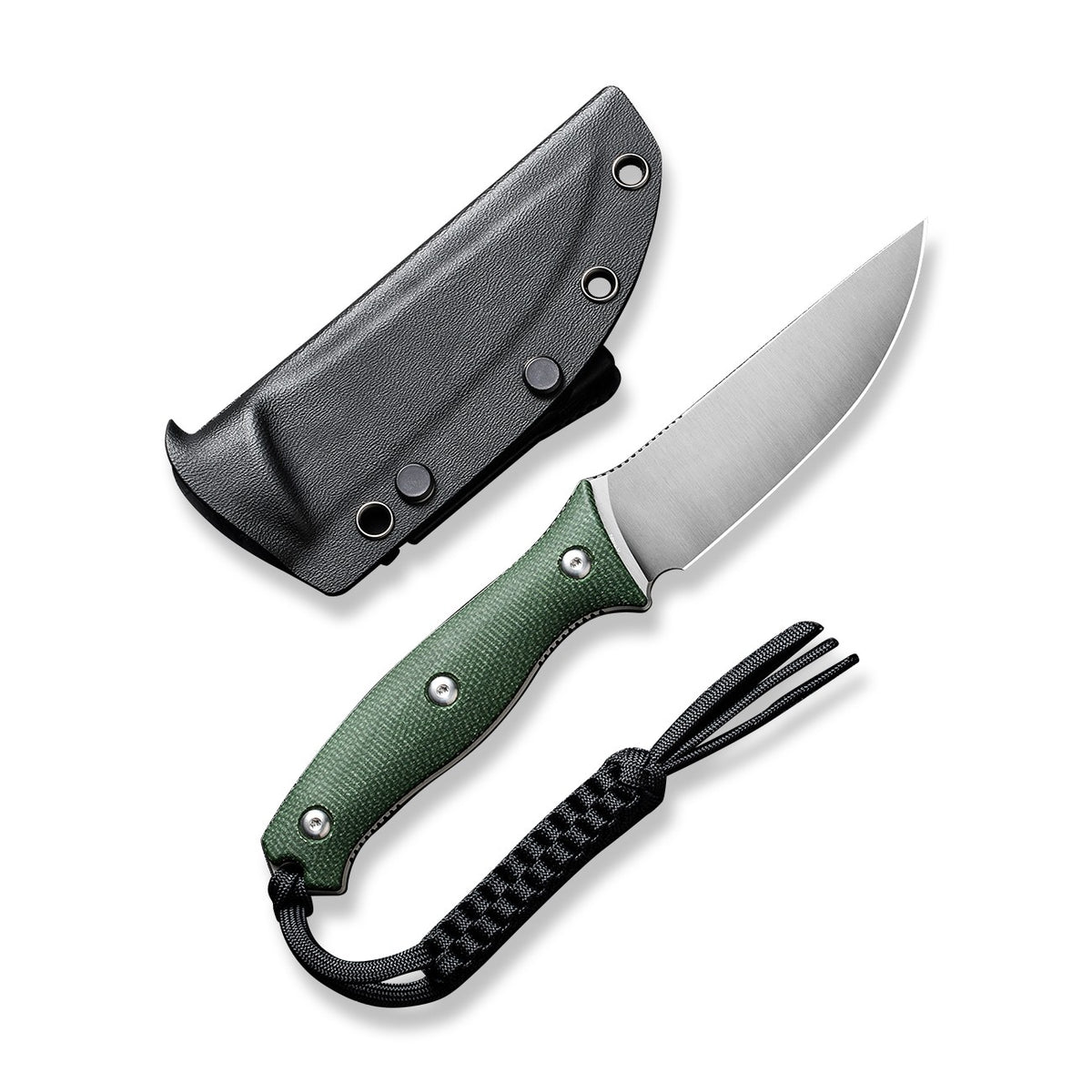 Fixed Blade Survival Knife with Green Micarta Handle and Nitro-V Steel Blade
