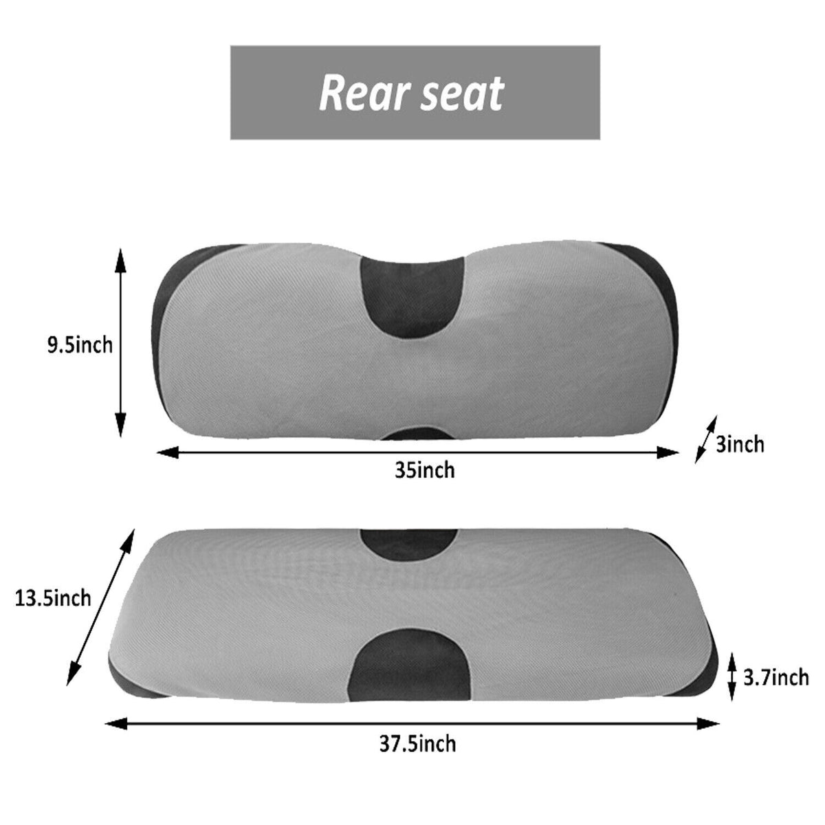 Golf Cart Seat Cover Set for EZGO Yamaha Club Car Front and Rear Protection
