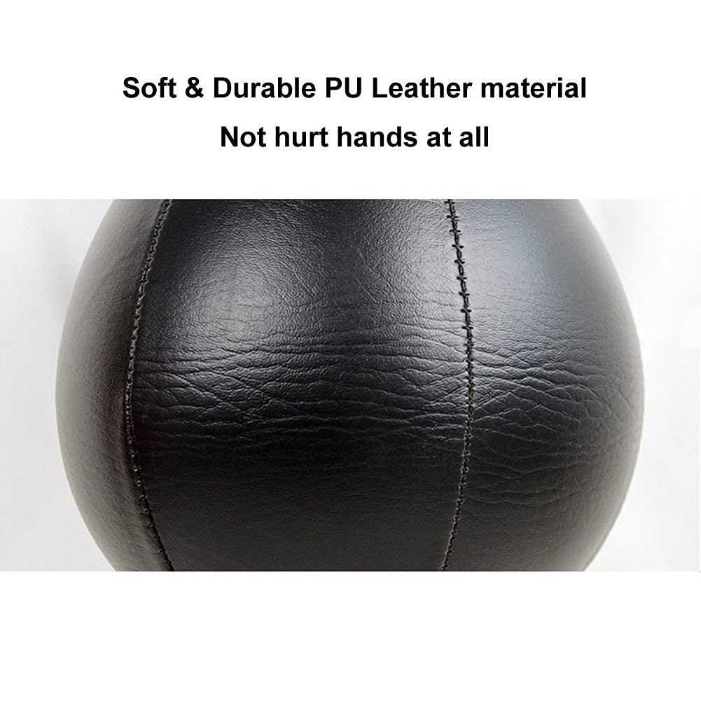Boxing Speed Bag Swivel Set with Black 25cm x 17cm Punching Ball + Accessories