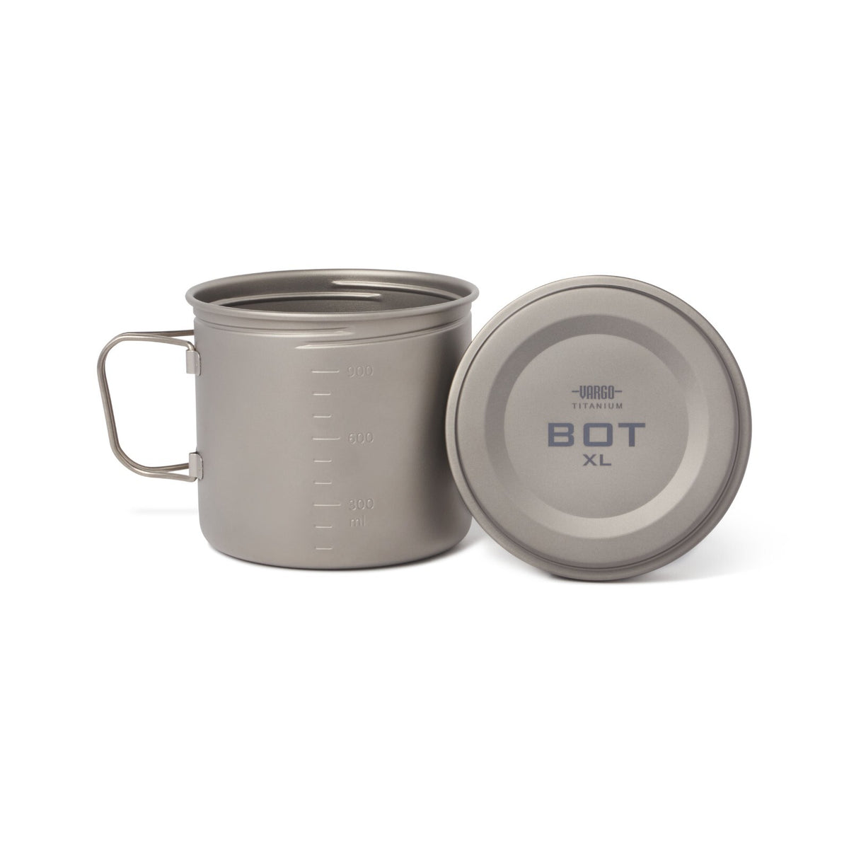 Titanium Camping Pot with Nesting Canister Storage and Lid
