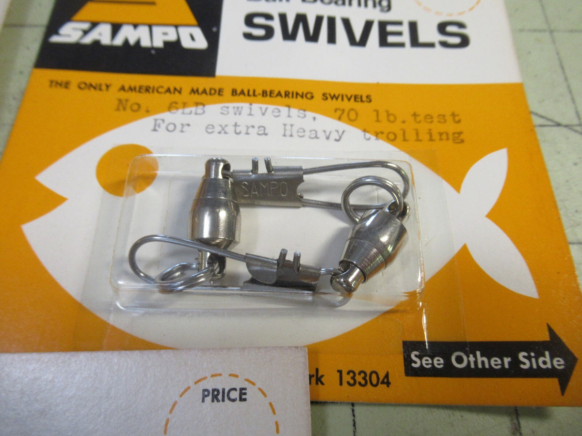 Heavy Duty Swivels 6 Pack - Nickel Ball Bearing Interlock Snap Fishing Swivels