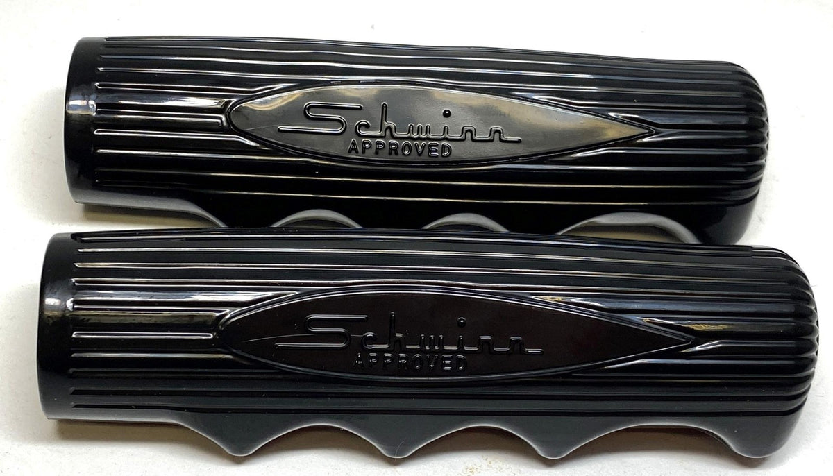 Schwinn Bicycle Handlebar Grips - Slimline Black & Ghost Grey for Cruiser Bikes