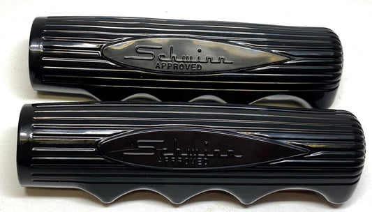 Schwinn Bicycle Handlebar Grips - Slimline Black & Ghost Grey for Cruiser Bikes