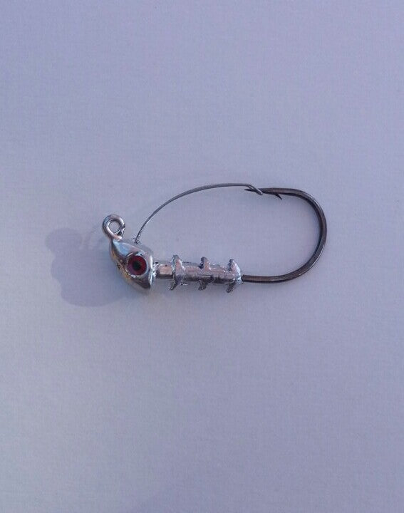 9 Pack Weedless Jig Head Hooks 1/4oz with 3/0 Hook for Freshwater & Saltwater Fishing