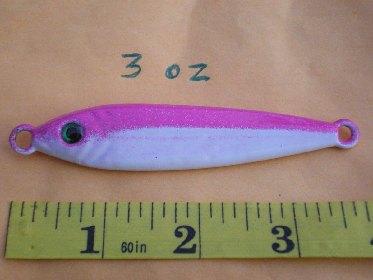 Saltwater Fishing Lure Spoon Set - 5 Multi-Color Lead-Free Jigs, 3 Oz