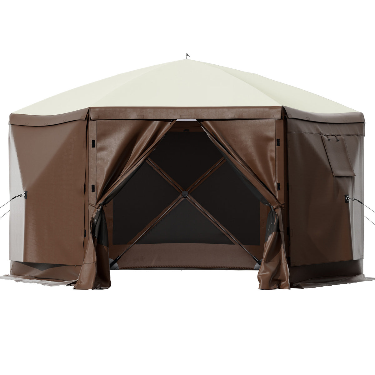 Portable 10x10 Pop-Up Camping Gazebo Shelter with Side Walls