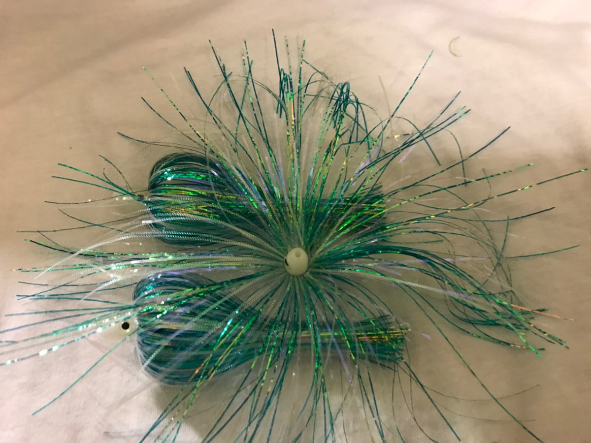 Salmon Trolling Flies Pack of 3 - 4 Inch Rigged Tourney Style for Salmon Fishing