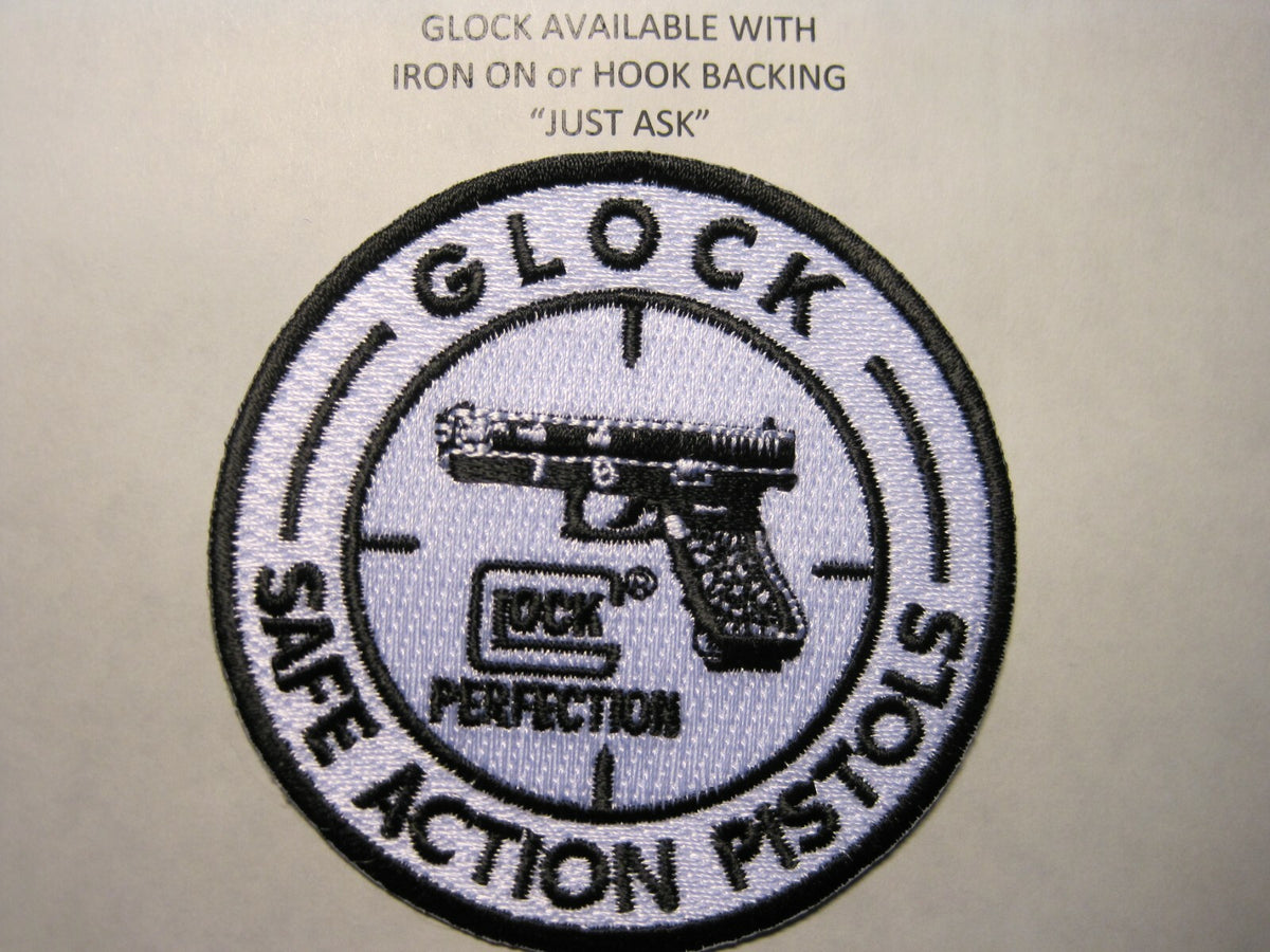 Firearms Vest Patch 2x4 Inch Black Hook Back Gun Patch