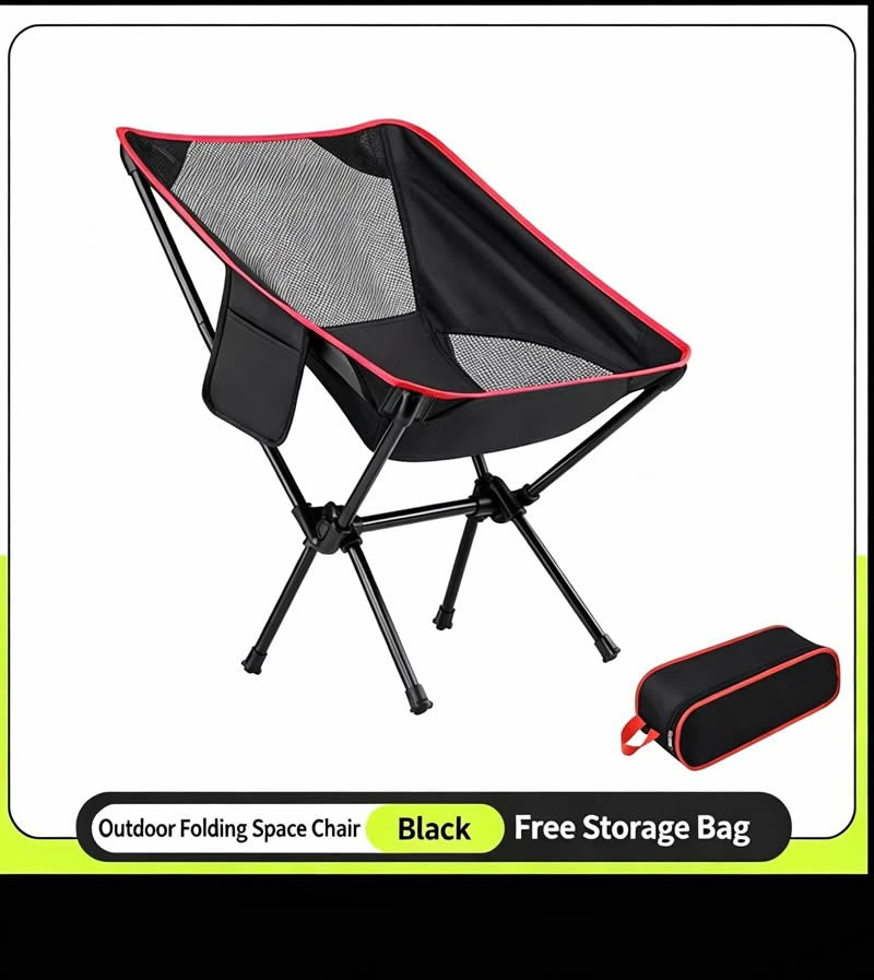 Ultralight Foldable Camping & Beach Chairs with High Back - 1 or 2 Pack