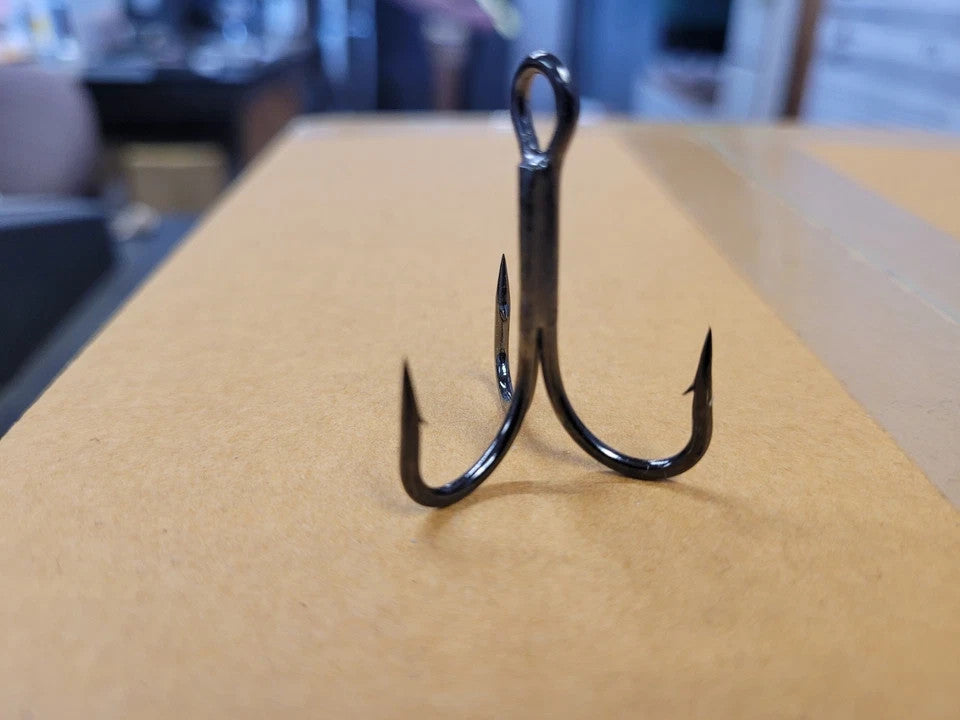 40 Pack Treble Fishing Hooks 2/0 Strong Replacement Hooks for Saltwater & Freshwater Fishing