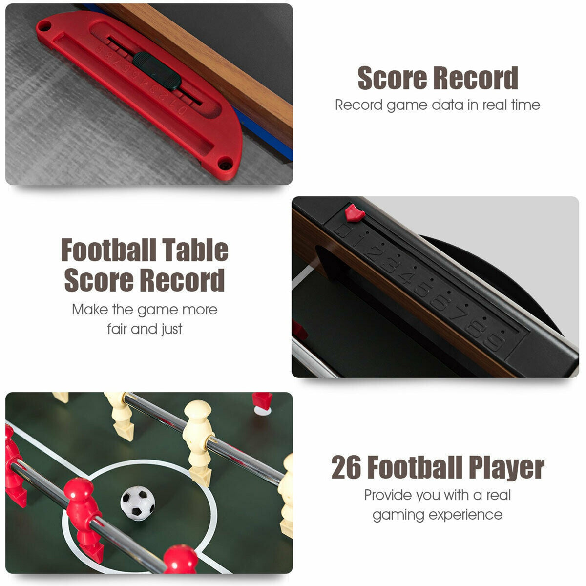 48-In-1 3-in-1 Multi Game Table: Foosball, Pool & Hockey for Kids