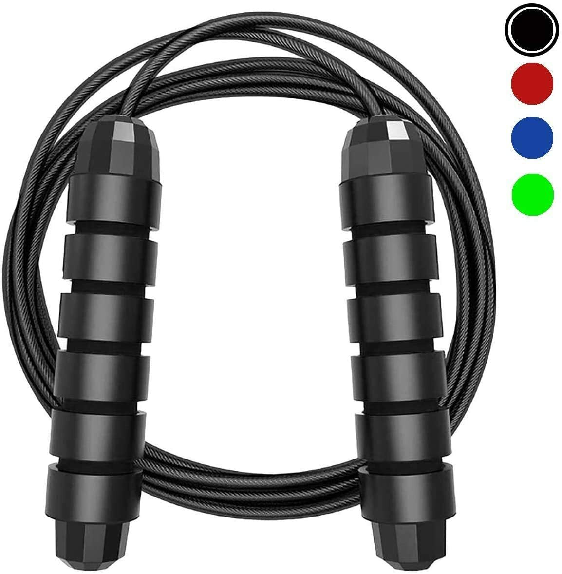 Tangle-Free Adjustable Steel Handle Jump Rope for Cardio Workout Gym