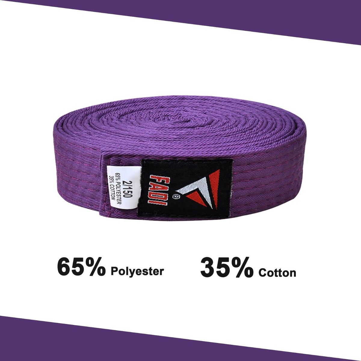 Martial Arts Belt for Karate Taekwondo Judo Unisex Kids & Adults - Durable Cotton-Poly Blend