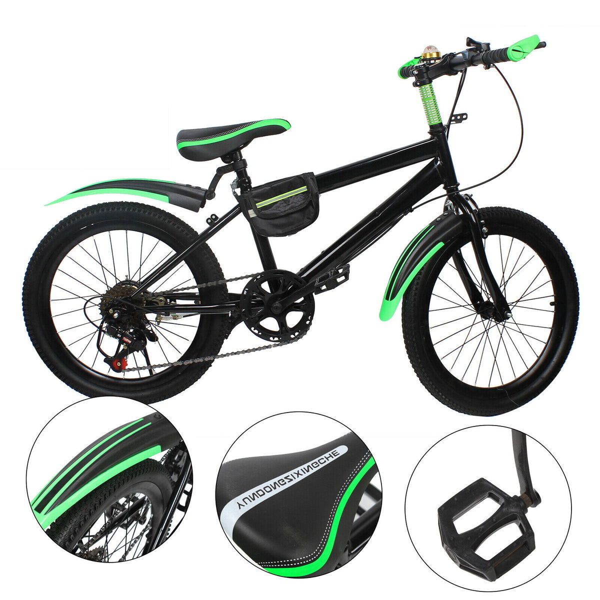 20 Inch Kids Mountain Bike Bicycle for Children Boys & Girls, Adjustable Frame