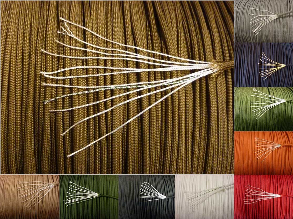 Mil-Spec 750 lbs Parachute Cord Nylon 100 ft with Military Certification
