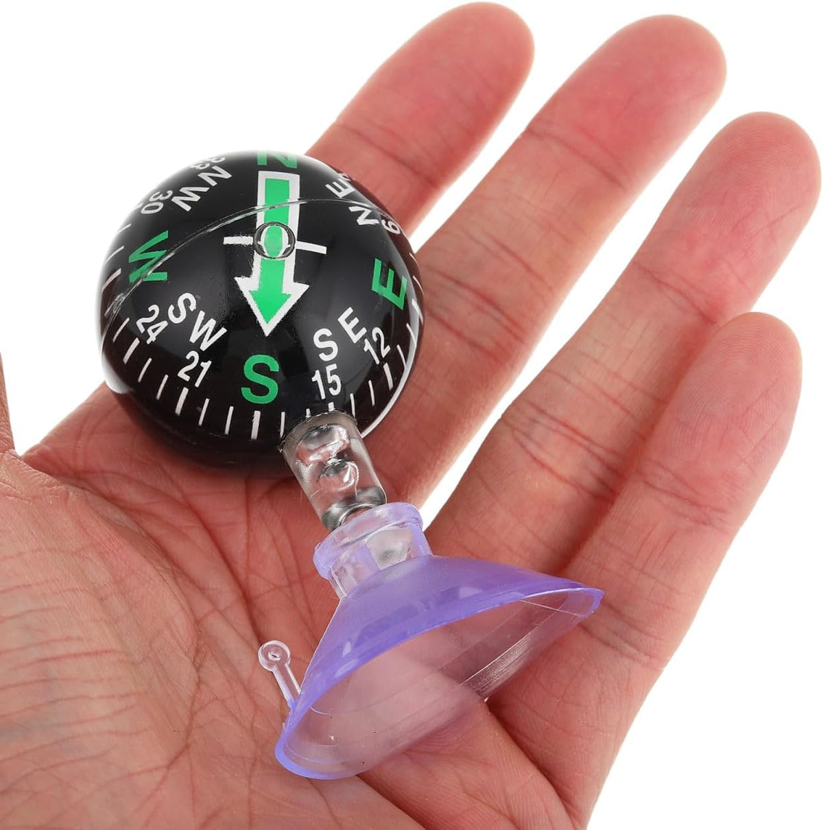 Travel Compass with Suction Cup Mount – Portable Navigation for Car & Outdoor