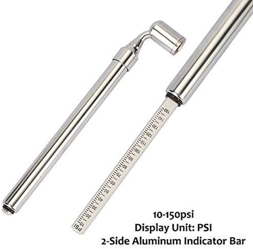 Heavy Duty Large Bore Dual Head Truck Tire Pressure Gauge with 360° Swivel Chuck