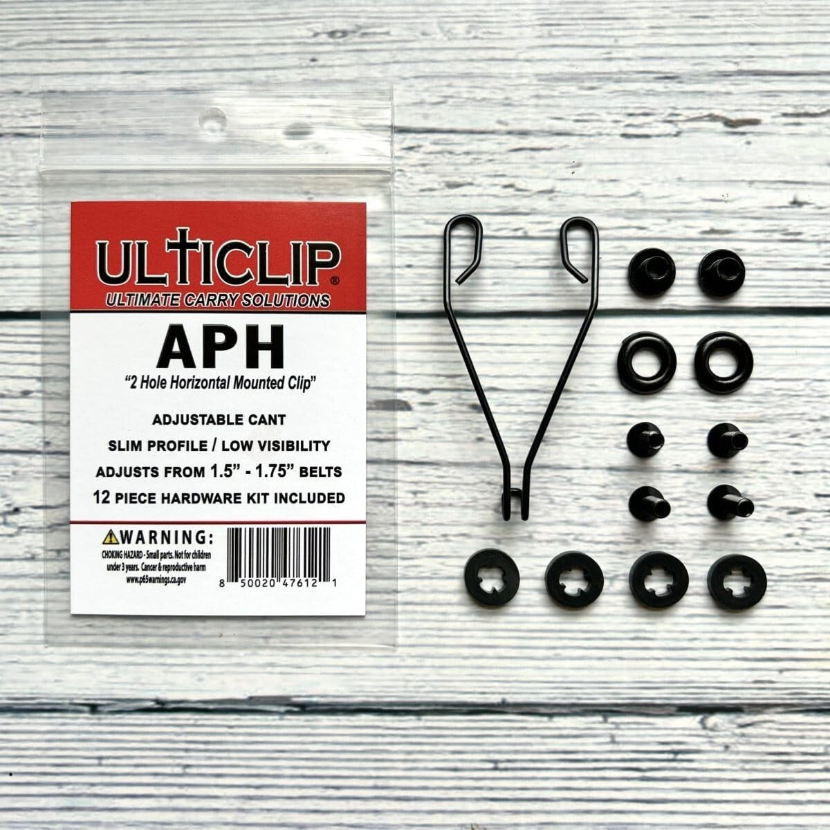 Adjustable Belt Clip - Slim Profile, Low Visibility, 1.5-1.75 Inch Width