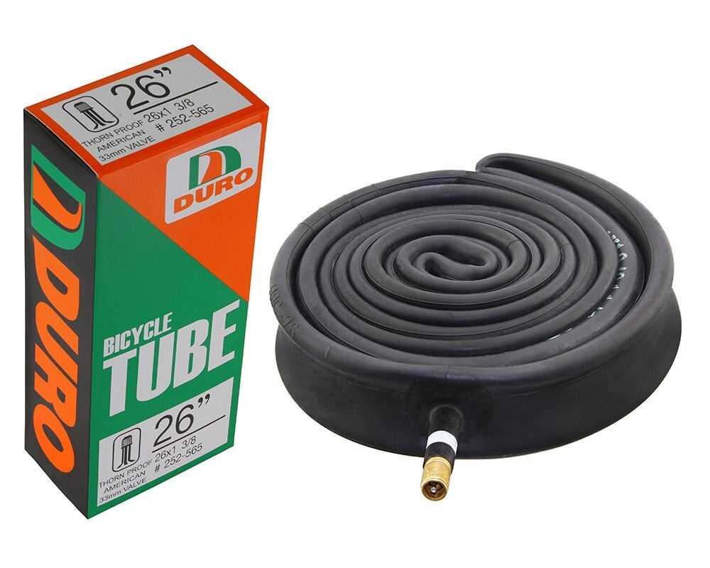 Heavy Duty Thorn Resistant Bicycle Inner Tube 26 x 1 3/8 with 33mm Schrader Valve