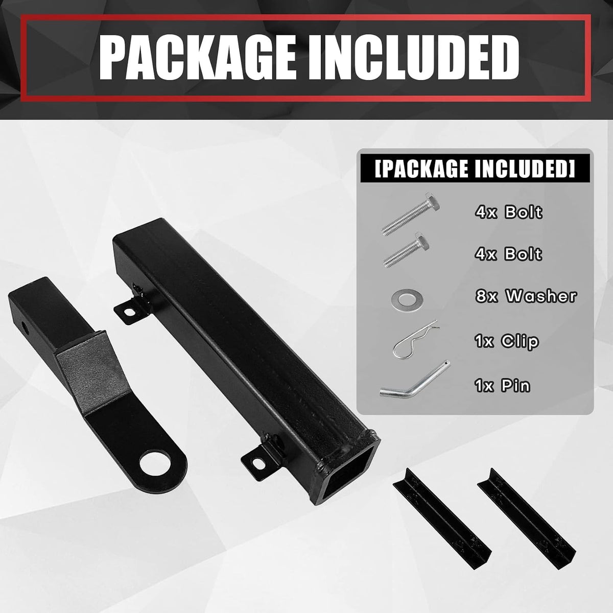 Golf Cart Hitch with 2-Inch Receiver for Club Car EZGO Yamaha - Heavy Duty Steel