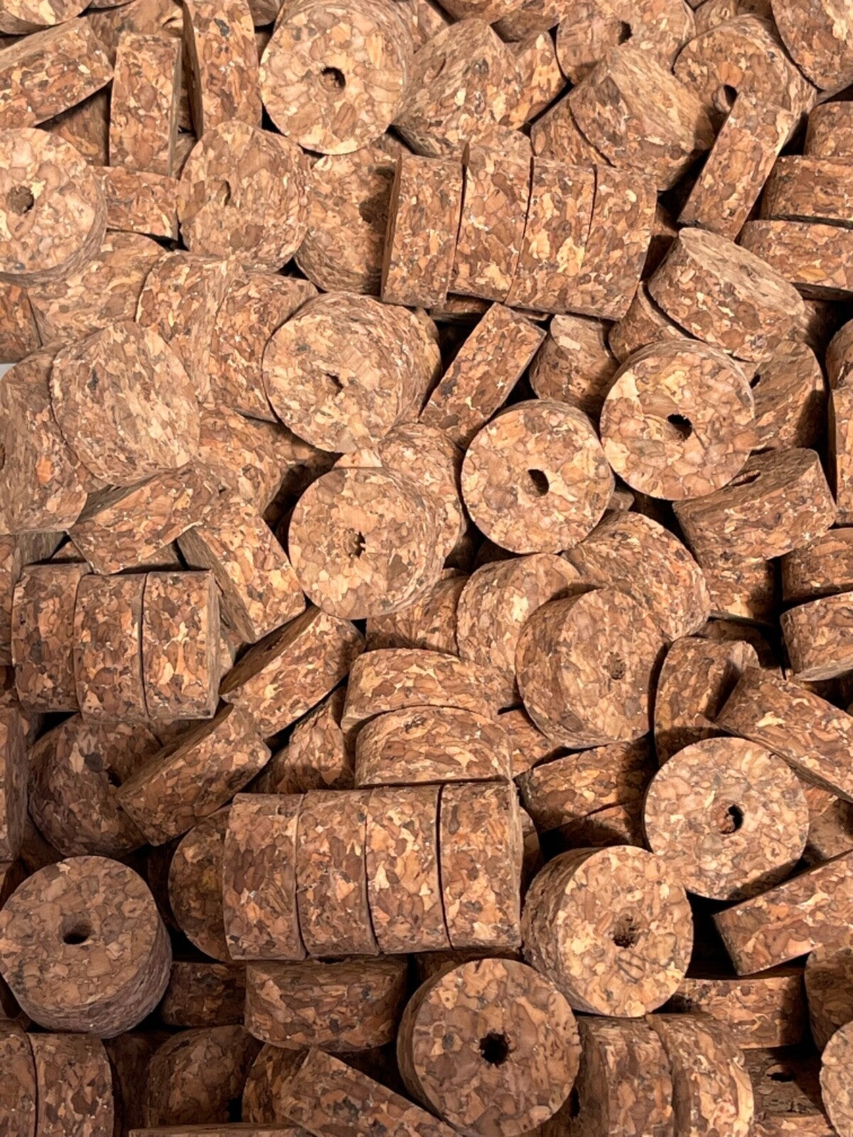 Dark Smokey Burl Cork Rings 1 1/4 Inch - Natural Jewelry & Craft Accessory