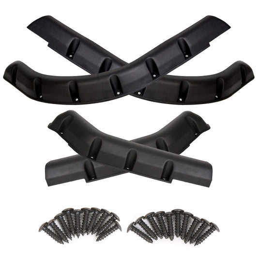 Golf Cart Fender Flares Kit for EZGO TXT 94-13 - Black ABS, 4 Pieces with Hardware