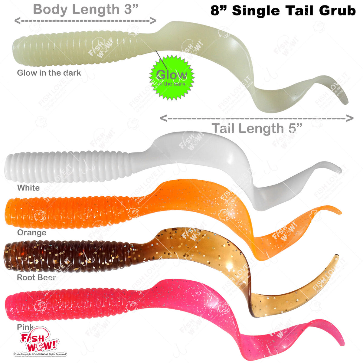 Fishing Soft Plastic Lure Set - Curly Tail Grubs for Saltwater & Freshwater