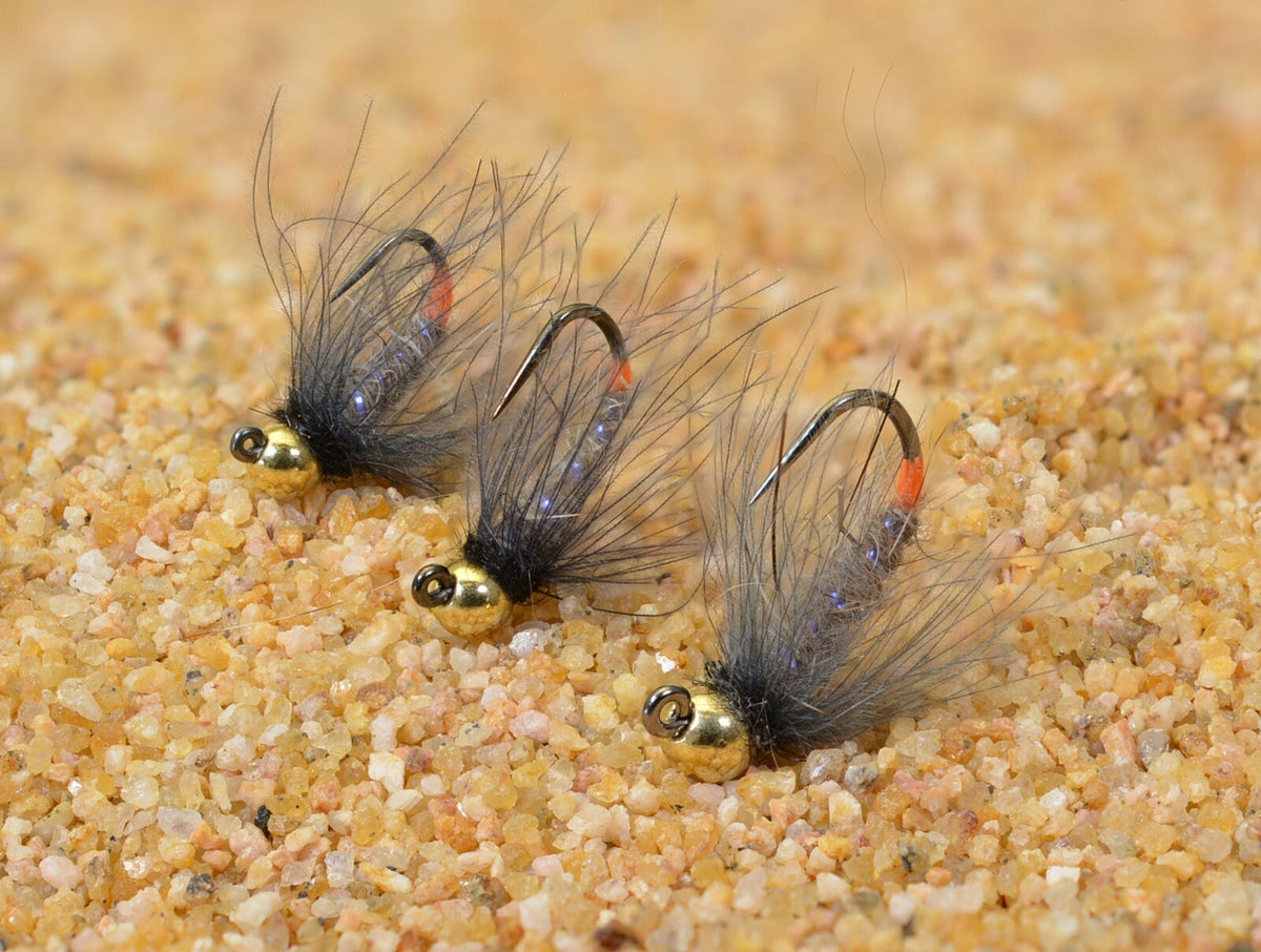 Fly Fishing Jig Flies - Tungsten Bead Buggy Hot Spot Nymphs - Multiple Sizes