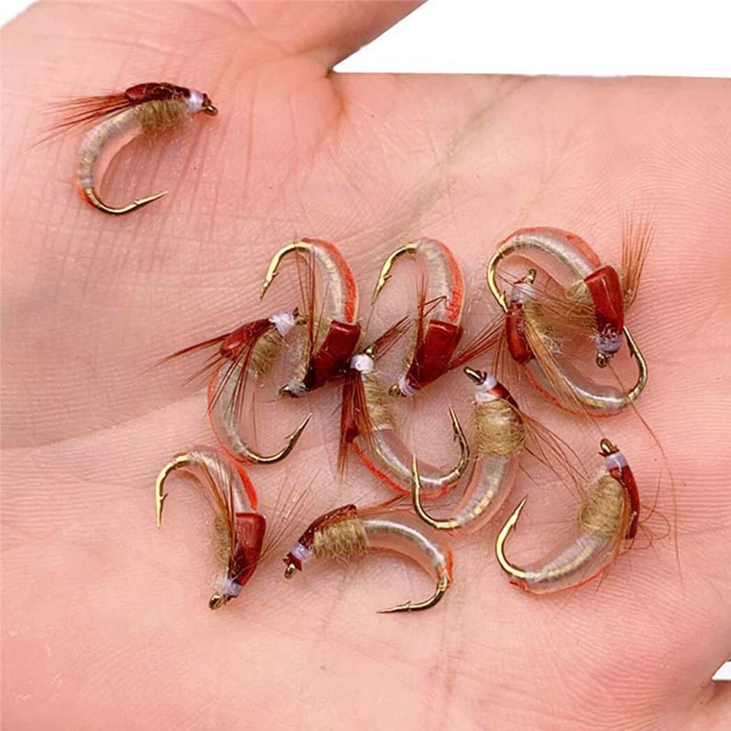 Wet Dry Nymph Fly Fishing Lure Set for Trout & Panfish - Multiple Sizes & Styles