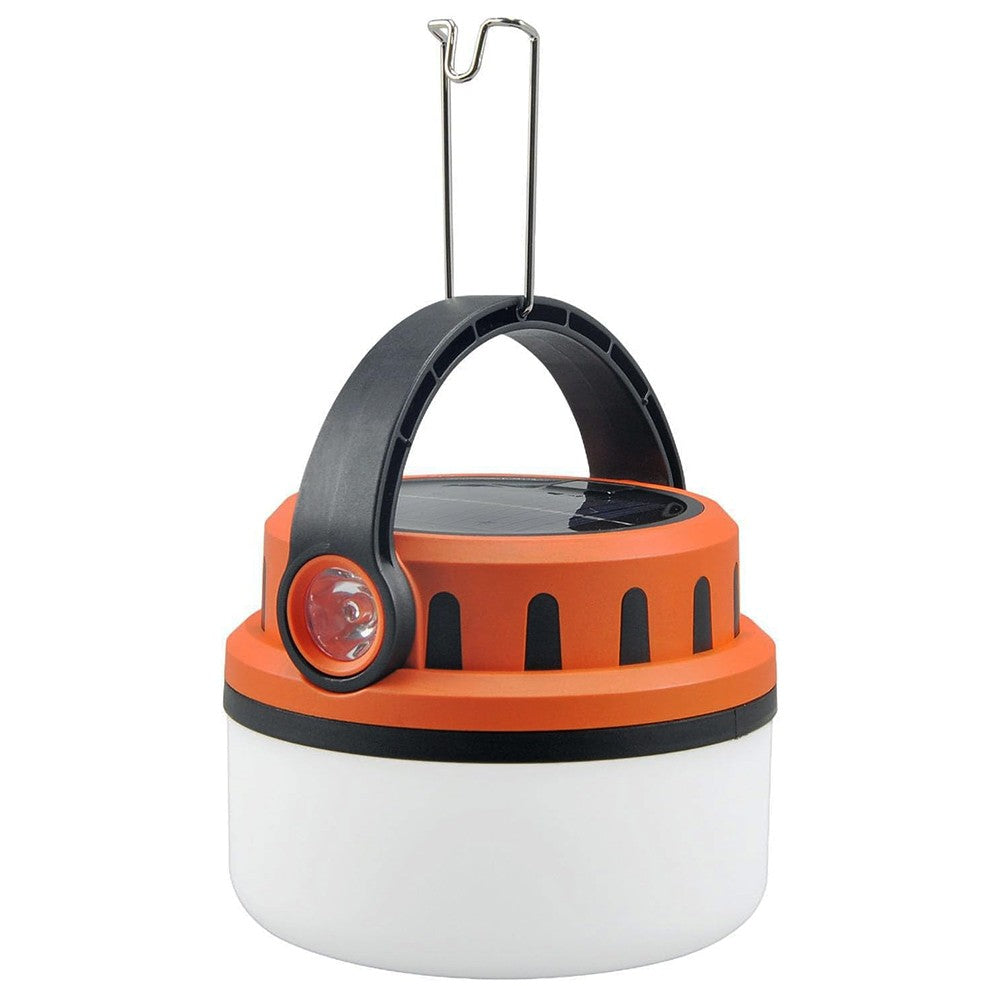 Rechargeable LED Camping Lantern with Solar Power, Waterproof & 4 Lighting Modes
