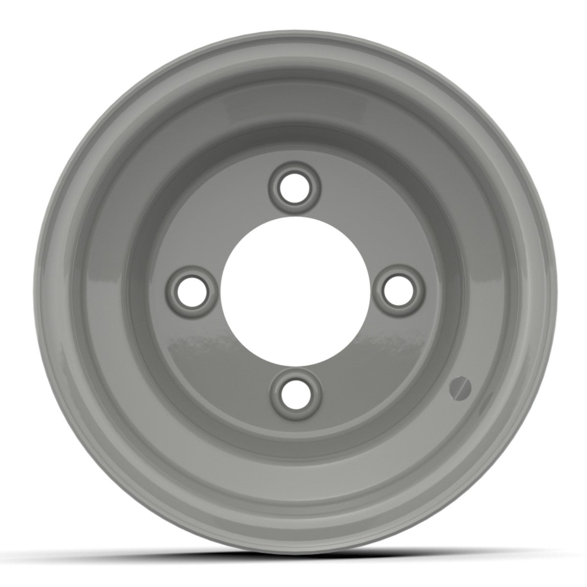 8-Inch Steel Golf Cart Wheel - Grey, Centered, 4x101.6mm Bolt Pattern