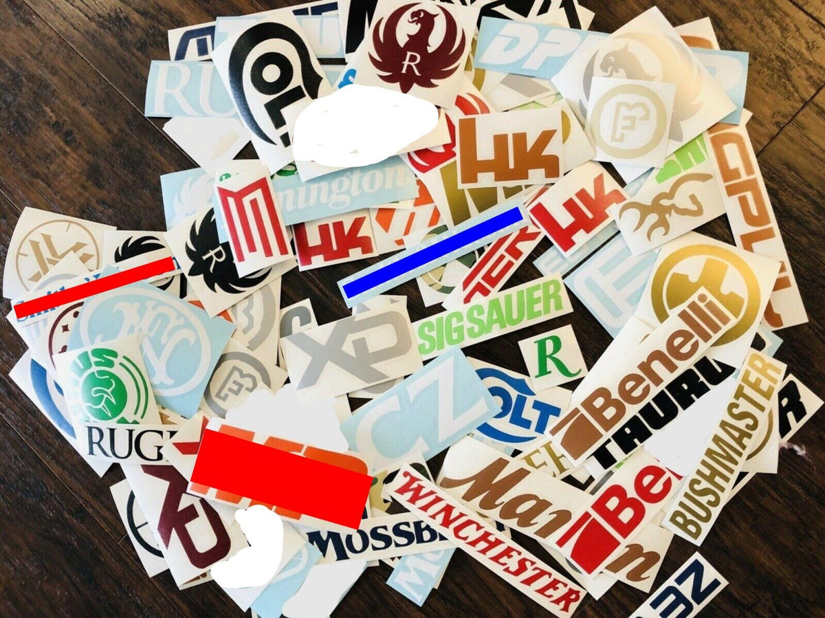 15-Pack Gun & Hunting Rifle Pistol Military Sticker Decal Set - Random Brands
